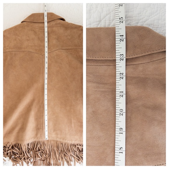 NWT Stetson Fringe Suede Leather Jacket Light Tan Size L - Picture 14 of 16